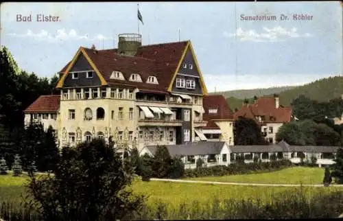 Ak Bad Elster im Vogtland, Blick zum Sanatorium Dr. Köhler