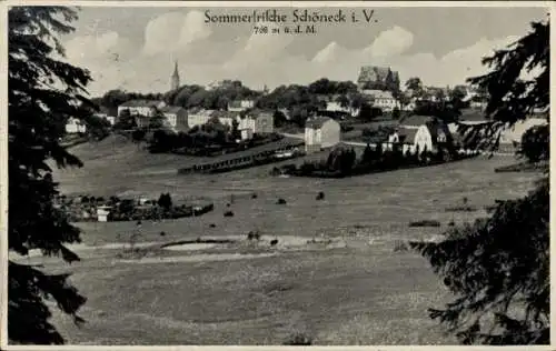 Ak Schöneck im Vogtland Sachsen, Panoramablick auf die Ortschaft