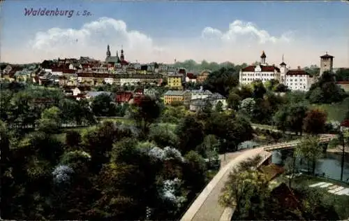 Ak Waldenburg in Sachsen, Gesamtansicht