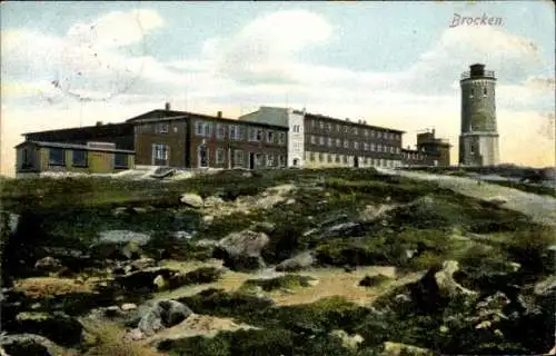 Ak Schierke Wernigerode, Hotel Brocken, Aussichtsturm