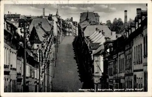 Ak Meerane in Sachsen, Blick auf die Bergstraße, genannt Steile Wand