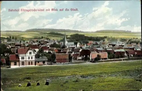 Ak Elbingerode Oberharz am Brocken, West mit Blick auf die Stadt