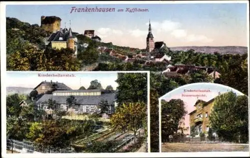 Ak Bad Frankenhausen am Kyffhäuser Thüringen, Kinderheilanstalt, Panorama vom Ort