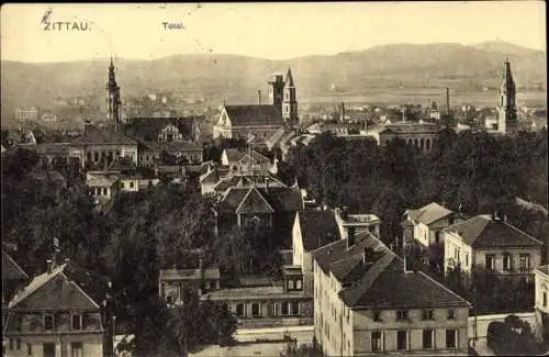 Ak Zittau in Sachsen, Totalansicht