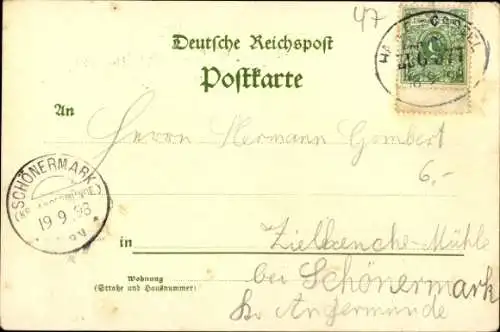 Litho Steinthaleben Kyffhäuserland in Thüringen, Kyffhäuser, Kaiser Wilhelm Denkmal, Barbarossa