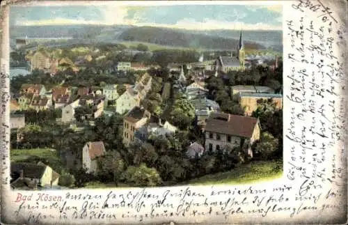 Ak Bad Kösen Naumburg an der Saale, Blick über die Dächer der Stadt, Kirche