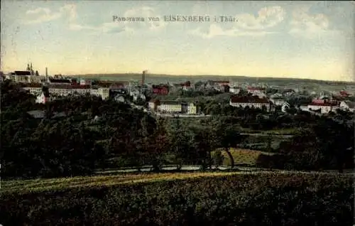 Ak Eisenberg im Saale Holzland Kreis, Panorama von Stadt und Umgebung