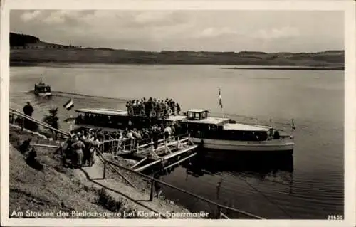 Ak Gräfenwarth Schleiz, Bleilochsperre, Stausee, Kloster-Sperrmauer