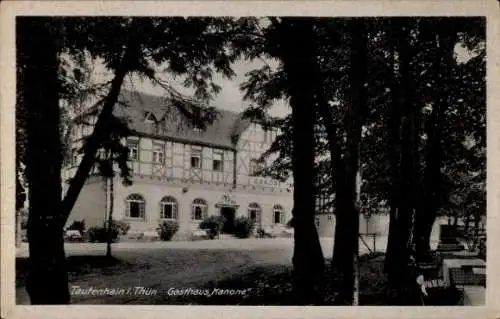 Ak Tautenhain Bad Klosterlausnitz in Thüringen, Gasthaus Kanone