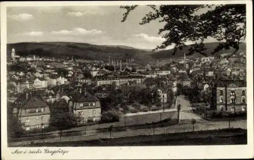 Ak Aue im Erzgebirge Sachsen, Gesamtansicht