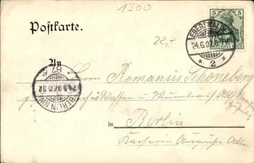 Litho Eberswalde in der Mark, Gesamtansicht, Wasserfall