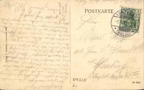 Ak Lunzenau in Sachsen, Gesamtansicht, Kirche, Fabriken