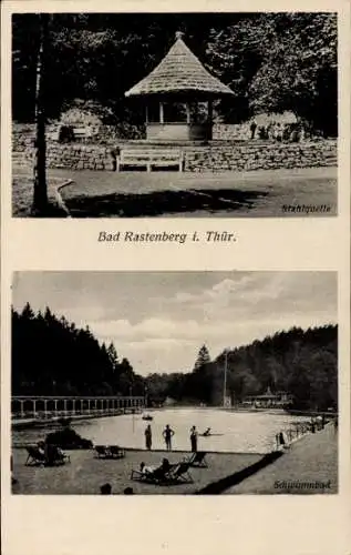 Ak Rastenberg in Thüringen, Stahlquelle, Schwimmbad