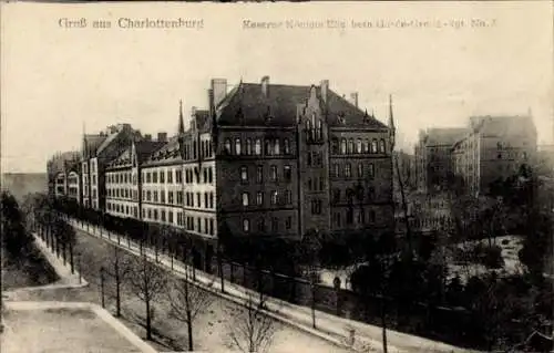 Ak Berlin Charlottenburg, Kaserne Königin Elisabeth Garde Grend. Rgt. No. 3