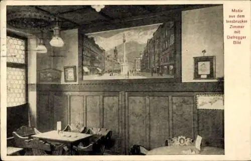 Ak Berlin Charlottenburg, Wirtshaus zur Klause, Innsbrucker Zimmer mit Defregger Bild, Kantstraße 25