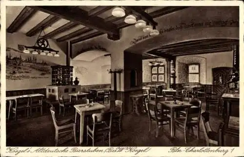 Ak Berlin Charlottenburg, Koegel´s Altdeutsche Bierstube, Innenansicht, Richard Wagner Straße 51