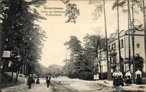 Ak Berlin Zehlendorf, Schlachtensee, Restaurant Wolfsschlucht