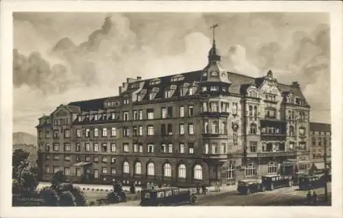 Ak Lutherstadt Eisenach in Thüringen, Hotel Der Rautenkranz, Autos