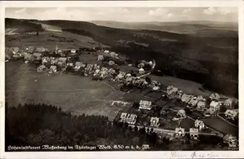 Ak Masserberg Thüringer Wald, Panoramaansicht, Fliegeraufnahme