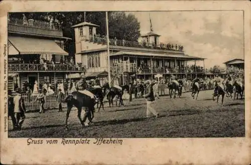 Ak Iffezheim am Rhein, Rennplatz, Pferde