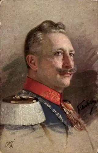 Künstler Ak Kaiser Wilhelm II., Portrait, Tuck 947, Oilette