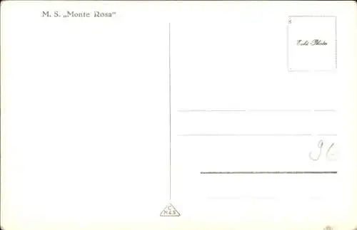 Ak MS Monte Rosa, Passagierschiff, HSDG