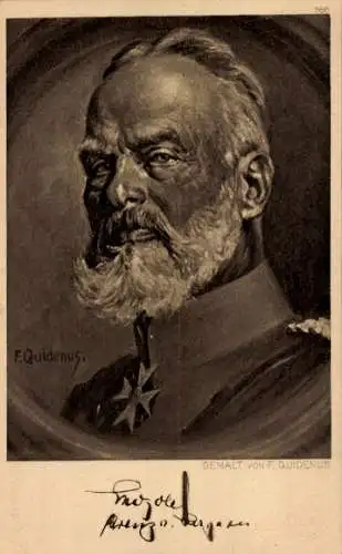 Künstler Ak Quidenus, Fritz, Prinz Leopold von Bayern, General, Portrait