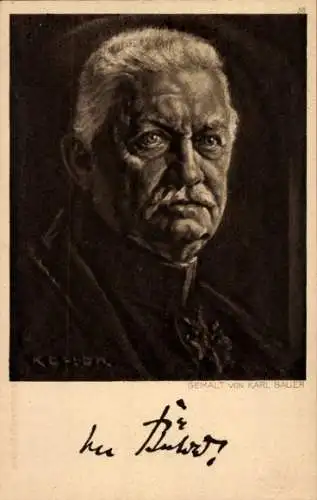 Künstler Ak Bauer, Karl, Generaloberst Karl von Bülow, Portrait