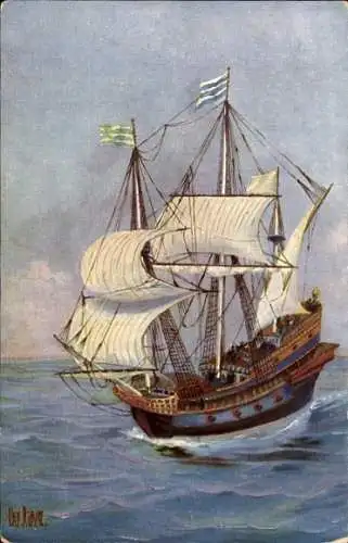 Künstler Ak Rave, Chr., Marine Galerie Nr. 237, Französisches Kriegsschiff