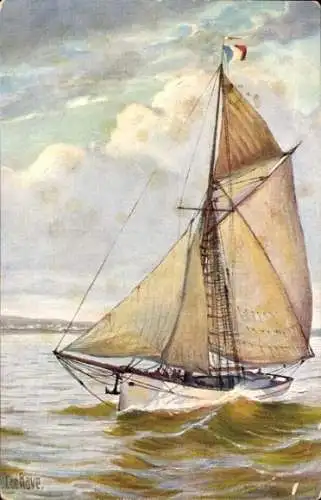 Künstler Ak Rave, Chr., Marine Galerie Nr. 234, Französische Segeljacht