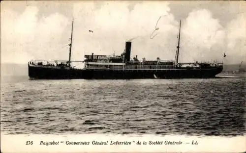 Ak Paquebot Gouverneur General Laferriere, SGTM, Dampfer