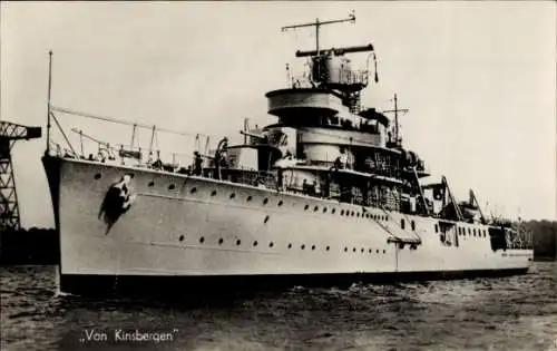 Ak Niederländisches Kriegsschiff, Hr. Ms. Van Kinsbergen