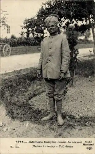 Ak Infanterie Indigene, tenue de corvec, Kolonialkrieger, I WK