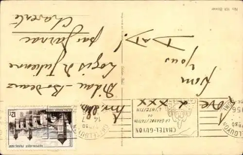 Künstler Ak Boxer, Hundeportrait