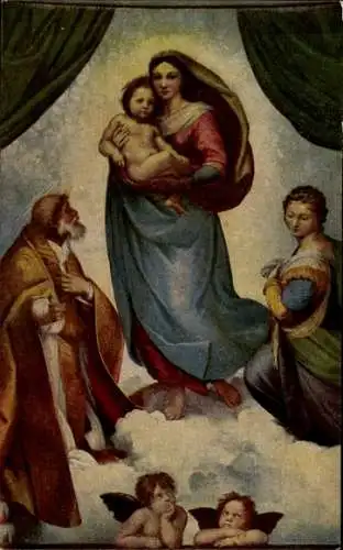 Künstler Ak Rafael, Madonna sixtine