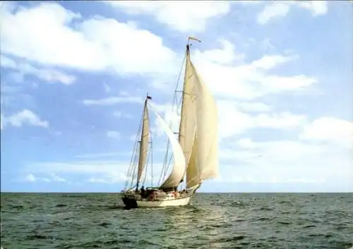 Ak Segelyacht auf der Ostsee