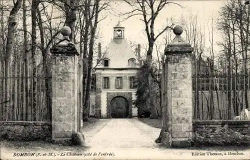 Ak Bombon Seine et Marne, Schloss, Eingang