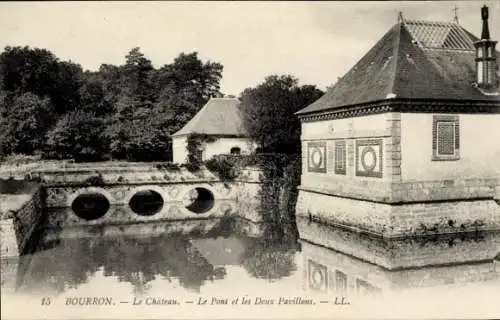 Ak Bourron Marlotte Seine et Marne, Brücke, les Deux Pavillons