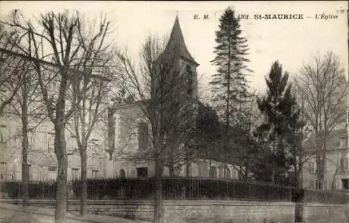 Ak Saint Maurice Charenton Val de Marne, Kirche