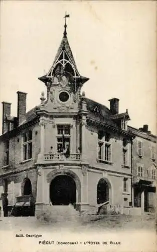 Ak Piegut Dordogne, Rathaus