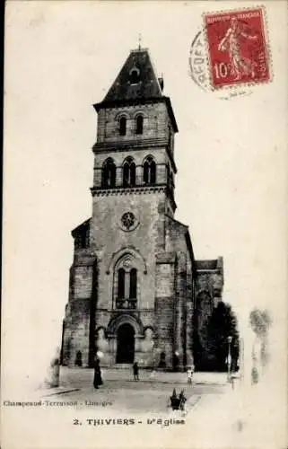 Ak Thiviers Dordogne, Kirche