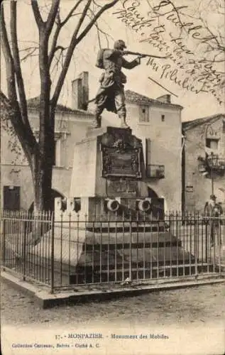 Ak Monpazier Dordogne, Monument des Mobiles