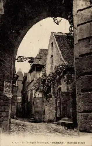 Ak Sarlat la Canéda Dordogne, Rue du Siege