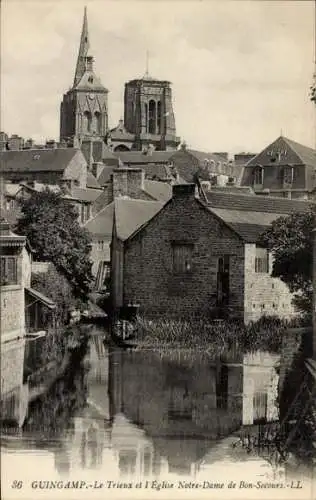 Ak Guingamp Cotes d'Amor, Le Trieux, l'Eglise Notre-Dame de Bon-Secours