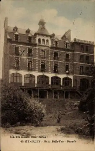 Ak Étables sur Mer Cotes d'Armor, Hotel Belle-Vue, Facade