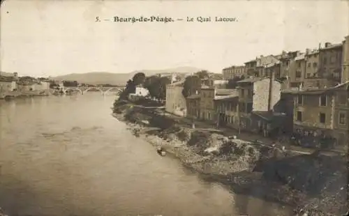 Ak Bourg de Péage Drôme, Le Quai Lacour