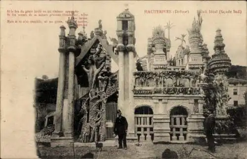 Ak Hauterives Drome, Palais Ideal, Südseite