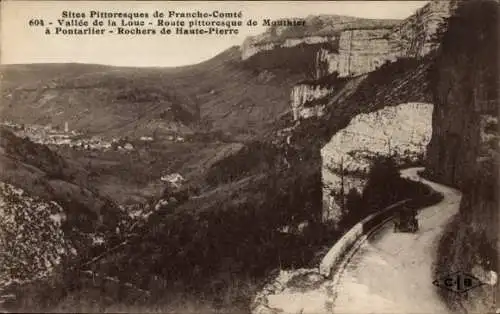 Ak Pontarlier-Doubs, Loue-Tal, Route de Mouthier, Rocher de Haute Pierre