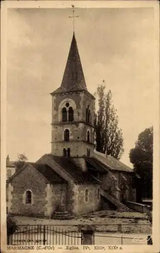 Ak Marmagne Côte d’Or, Kirche