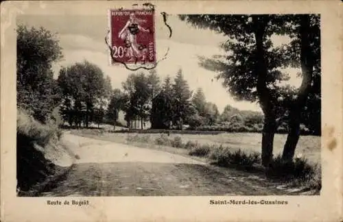 Ak Saint Merd les Oussines Corrèze, Route de Bugeat